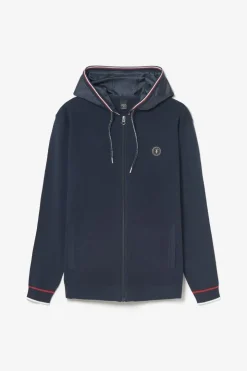 Homme Le Temps des Cerises Pulls & Cardigans-Veste Bi-Matiere Mistre Bleu Marine