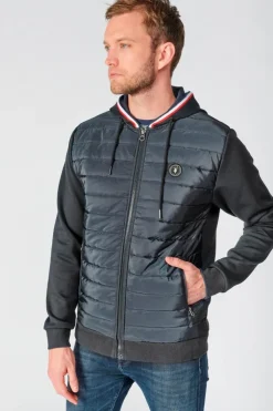Homme Le Temps des Cerises Vestes & Manteaux-Veste Bi-Matiere Thol Bleu Marine