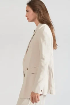 Femme Le Temps des Cerises Vestes & Blousons-Veste Blazer Bek Sable