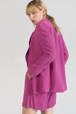 Femme Le Temps des Cerises Vestes & Blousons-Veste Blazer Bek Violine