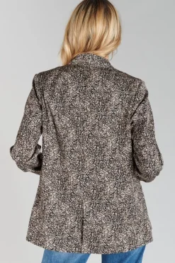 Femme Le Temps des Cerises Vestes & Blousons-Veste Blazer Talhia Noir A Motif