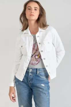 Femme Le Temps des Cerises Chemises Et Vestes-Veste En Jeans Lilly Blanche