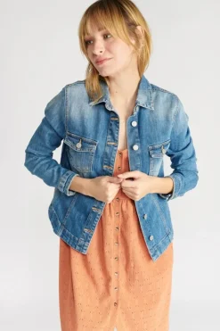 Femme Le Temps des Cerises Chemises Et Vestes-Veste En Jeans Lilly Bleu