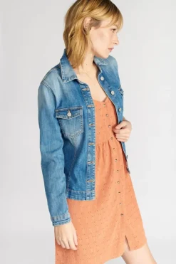 Femme Le Temps des Cerises Chemises Et Vestes-Veste En Jeans Lilly Bleu