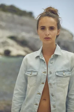 Femme Le Temps des Cerises Chemises Et Vestes-Veste En Jeans Lilly Bleu Tres Clair