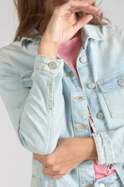 Femme Le Temps des Cerises Chemises Et Vestes-Veste En Jeans Lilly Bleu Tres Clair