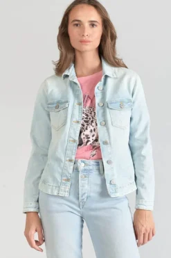 Femme Le Temps des Cerises Chemises Et Vestes-Veste En Jeans Lilly Bleu Tres Clair