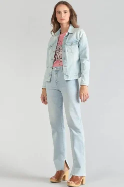 Femme Le Temps des Cerises Chemises Et Vestes-Veste En Jeans Lilly Bleu Tres Clair