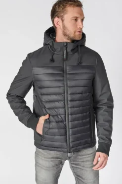 Homme Le Temps des Cerises Vestes & Manteaux-Veste Impermeable Lima Noire