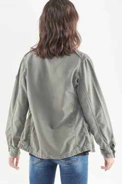 Femme Le Temps des Cerises Vestes & Blousons-Veste Unisexe Militarie Kaki