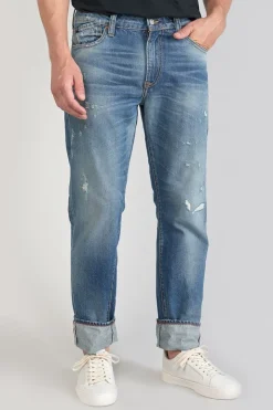 Homme Le Temps des Cerises Coupe Regular Confort-Vintage 700/20 Regular Jeans Destroy Vintage Bleu N°3