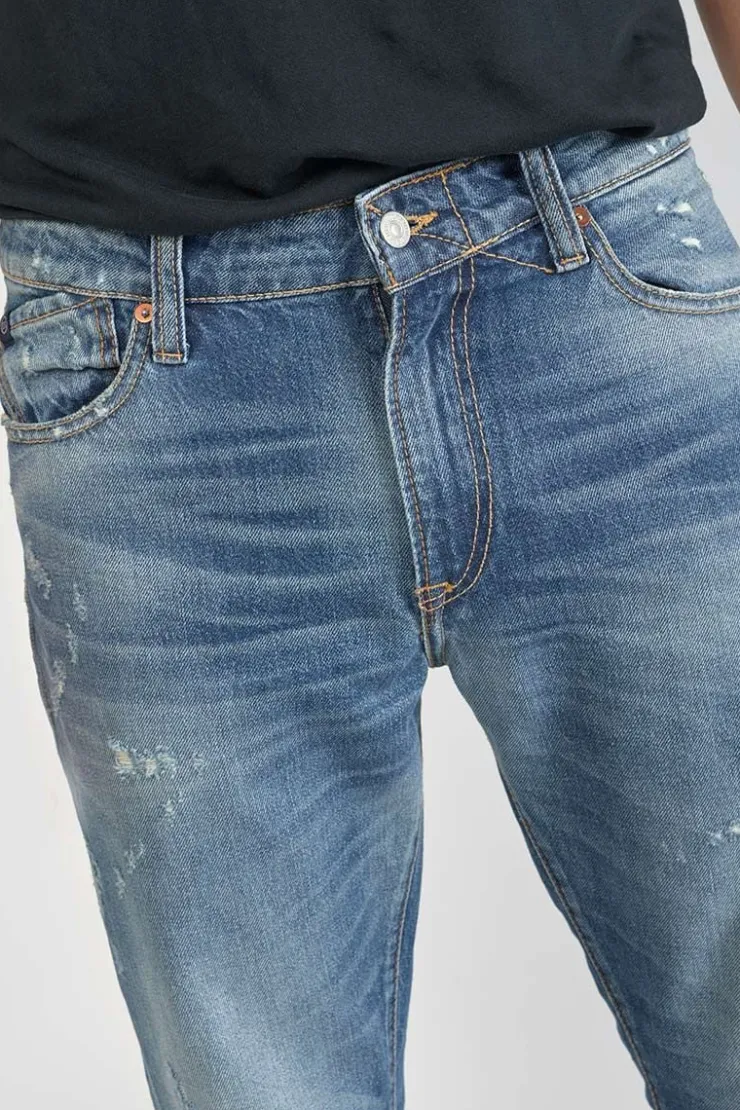 Homme Le Temps des Cerises Coupe Regular Confort-Vintage 700/20 Regular Jeans Destroy Vintage Bleu N°3
