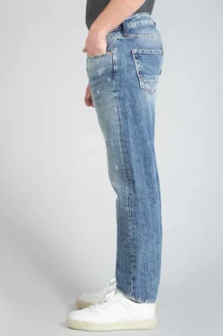 Homme Le Temps des Cerises Coupe Regular Confort-Vintage 700/20 Regular Jeans Destroy Bleu N°4