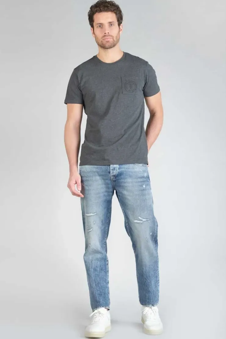 Homme Le Temps des Cerises Coupe Regular Confort-Vintage 700/20 Regular Jeans Destroy Bleu N°4
