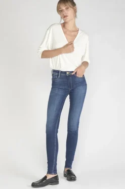 Femme Le Temps des Cerises Coupe Slim-Vivi Pulp Slim Taille Haute Jeans Bleu N°1