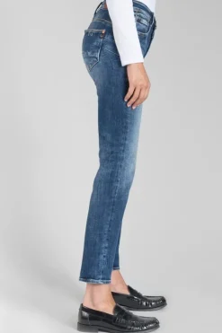 Femme Le Temps des Cerises Coupe Regular-Zep Pulp Regular Taille Haute 7/8Eme Jeans Destroy Bleu N°2