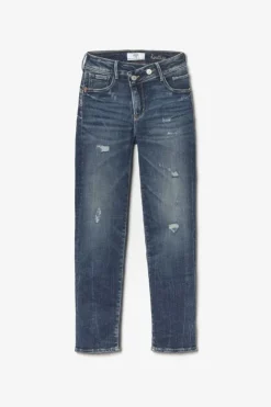 Femme Le Temps des Cerises Coupe Regular-Zep Pulp Regular Taille Haute 7/8Eme Jeans Destroy Bleu N°2